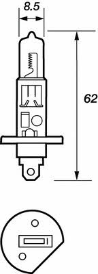 Лампа галогенная H1 12V 55W (LVEB448) Motorquip LVEB448 (Motorquip: LVEB448)