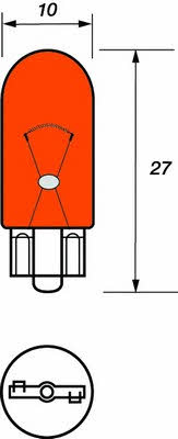 Лампа накаливания желтая WY5W 12V 5W (LVEB501A) Motorquip LVEB501A (Motorquip: LVEB501A)