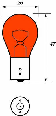 Лампа накаливания желтая PY21W 12V 21W (LVEB581) Motorquip LVEB581 (Motorquip: LVEB581)