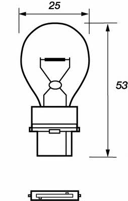 Лампа накаливания P27W 12V 27W (VBU3156) Motorquip VBU3156 (Motorquip: VBU3156)