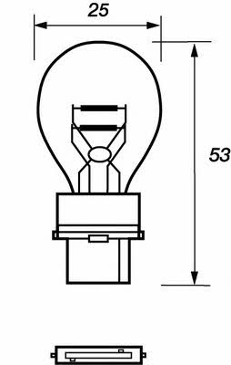 Лампа накаливания P27/7W 12V 27/7W (VBU3157) Motorquip VBU3157 (Motorquip: VBU3157)