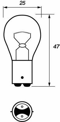 Лампа накаливания P21W 12V 21W (VBU335) Motorquip VBU335 (Motorquip: VBU335)