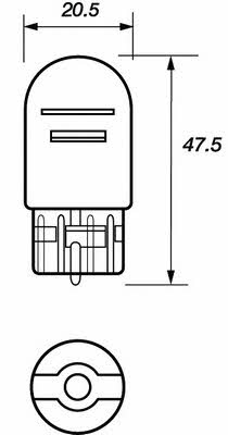 Лампа накаливания W21/5W 12V 21/5W (VBU380W) Motorquip VBU380W (Motorquip: VBU380W)