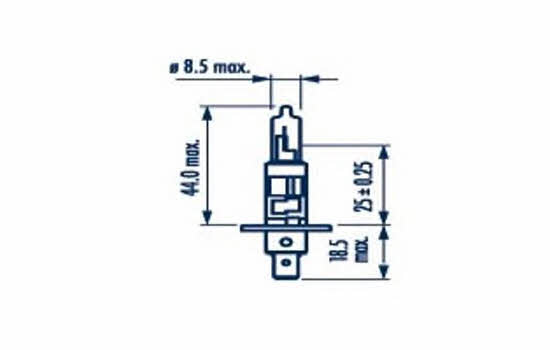 Лампа галогенная Narva RALLYE FOR Off-Road H1 12V 100W (483503000) Narva 483503000 (NARVA: 483503000)