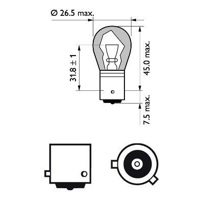 Лампа накаливания (PHILIPS: 12496SVB2)