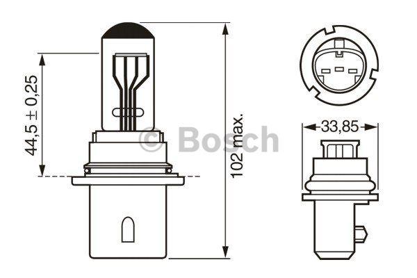 Лампа галогенная HB1 12V 65/45W (1987302151) Bosch 1 987 302 151 (BOSCH: 1 987 302 151)