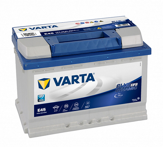 Аккумулятор Varta Blue Dynamic EFB E45 (70 А/h), 650А R+ (570 500 065) (VARTA: 570500065)