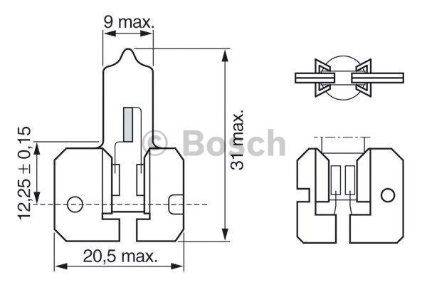 Лампа галогенная H2 24V 70W (1987302422) Bosch 1 987 302 422 (BOSCH: 1 987 302 422)