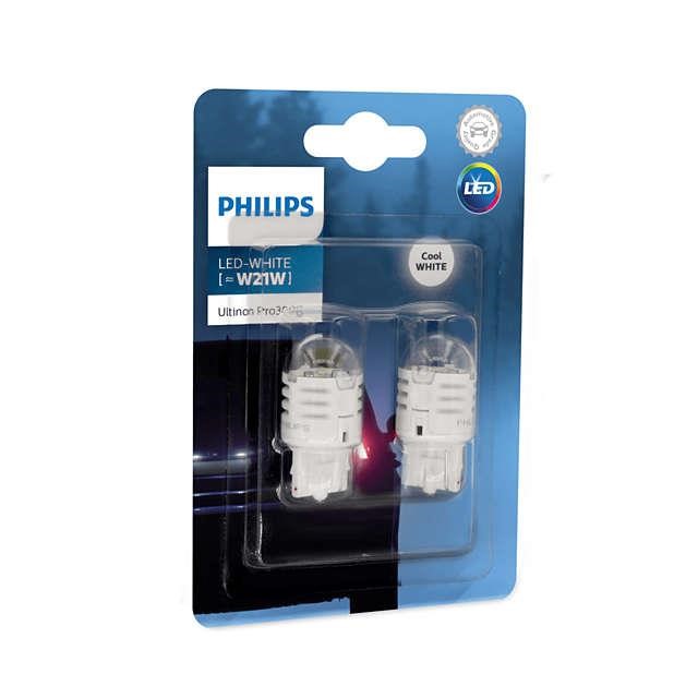 Лампа светодиодная Philips Ultinon Pro3000 W21W White 12V W1,75 (2 шт.) (11065U30CWB2) Philips 11065U30CWB2 (PHILIPS: 11065U30CWB2)