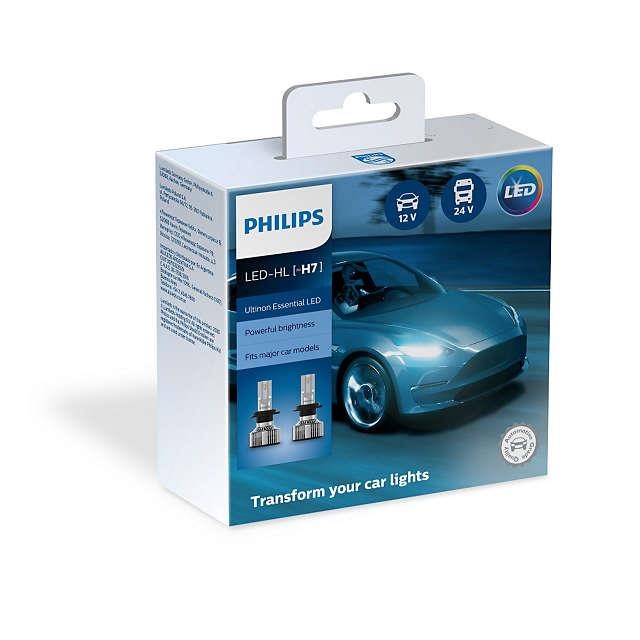 Лампы светодиодные комплект Philips Ultinon Essential LED H7 12/24V 20W 6500K (2 шт.) (11972UE2X2) Philips 11972UE2X2 (PHILIPS: 11972UE2X2)