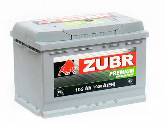 Аккумулятор Zubr Premium (105 A/h), 1000А R+ (Zubr: 4815156001605)