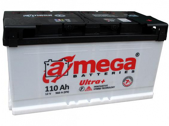 Аккумулятор A-mega Ultra Plus (110 A/h), 1000А R+ (A-mega: AU+ 110.0n)