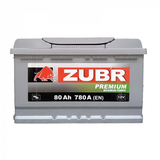 Аккумулятор Zubr Premium (80 A/h), 780А R+ (Zubr: 4815156001551)