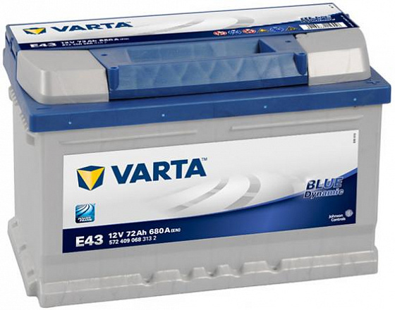 Аккумулятор Varta Blue Dynamic E43 (72 А/h), 680А R+ (572 409 068) (VARTA: 572409068)