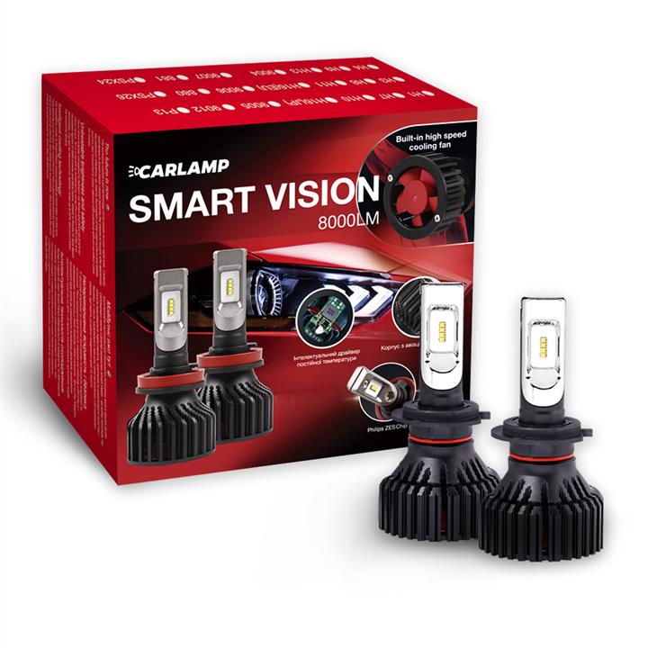 Лампы светодиодные комплект Carlamp Smart Vision H7 12V 30W 6500K (2 шт.) (SM7) Carlamp SM7 (Carlamp: SM7)