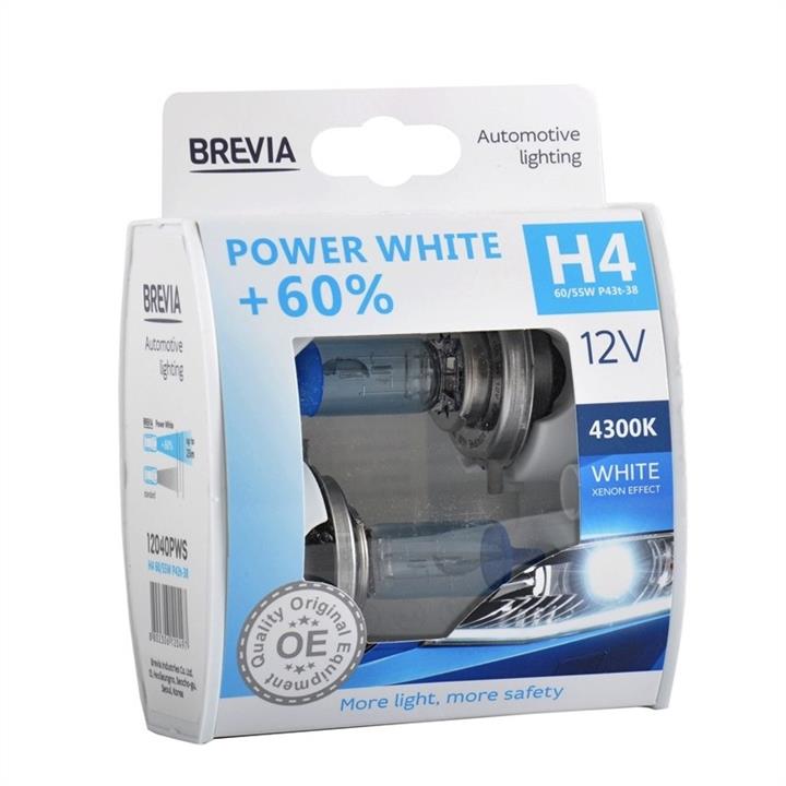 Лампа галогенная Brevia Power White +60% H4 12V 60/55W (12040PWS) Brevia 12040PWS (Brevia: 12040PWS)