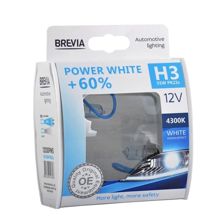 Лампа галогенная Brevia Power White +60% H3 12V 55W (12030PWS) Brevia 12030PWS (Brevia: 12030PWS)