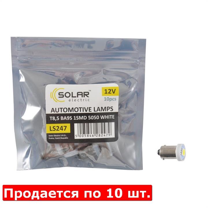 Лампа светодиодная T8,5 12V BA9s (LS247P) SOLAR LS247_P (SOLAR: LS247_P)