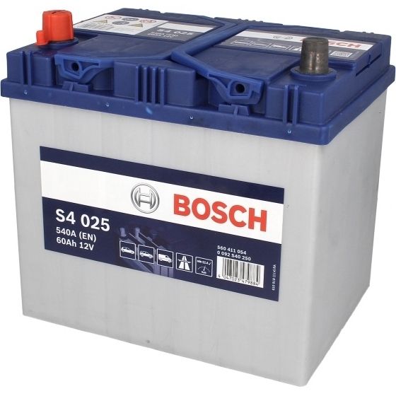 Аккумулятор Bosch S4 025 Asia (60 А/h), 540A L+ (560 411 054) (BOSCH: 0092S40250)