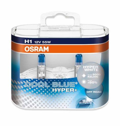 Лампа накаливания COOL BLUHYPER H1 12V 55W P14.5S (62150CBHDUO) Osram 62150 CBH DUO (OSRAM: 62150 CBH DUO)