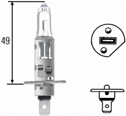 Лампа галогенная Narva RangePowerBlue +50% H1 12V 55W (48630BL) Narva 48630BL (NARVA: 48630BL)