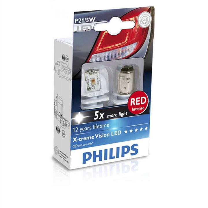 Лампа светодиодная Philips X-Treme Vision LED P21/5W 12/24V BAY15d (12899RX2) Philips 12899RX2 (PHILIPS: 12899RX2)