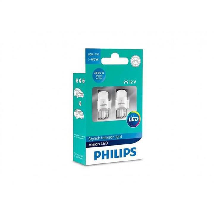 Лампа светодиодная Philips Vision LED T10 12V W2,1x9,5d (127916000KX2) Philips 127916000KX2 (PHILIPS: 127916000KX2)