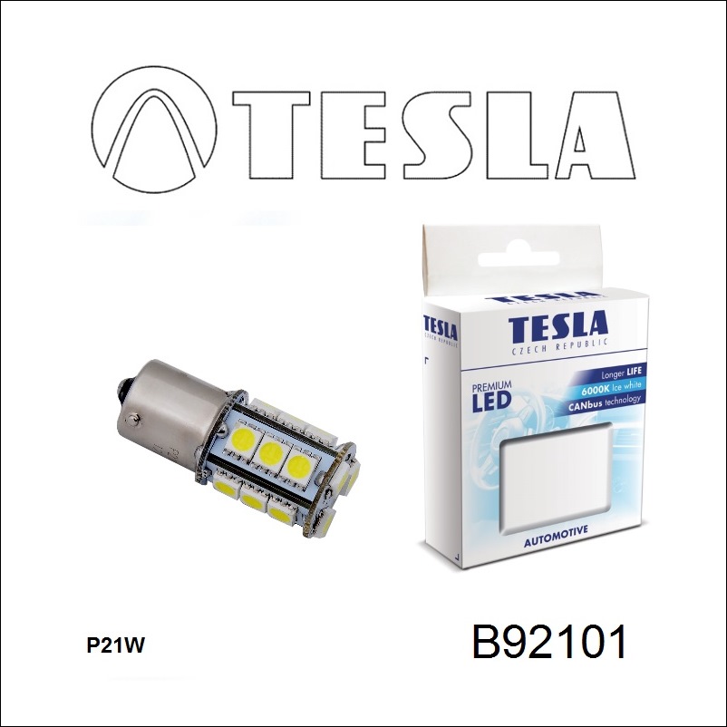 Лампа светодиодная P21W 12V BA15s (B92101) Tesla B92101 (TESLA: B92101)