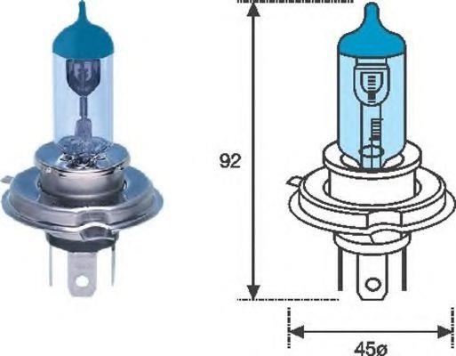 Лампа галогенная Osram Cool Blue Intense H4 12V 60/55W (2 шт.) (64193CBIDUO) Osram 64193CBIDUO (OSRAM: 64193CBIDUO)