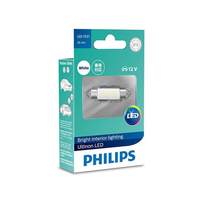 Лампа светодиодная Philips Ultinon LED Festoon 38 12V SV8,5 (11854ULWX1) Philips 11854ULWX1 (PHILIPS: 11854ULWX1)