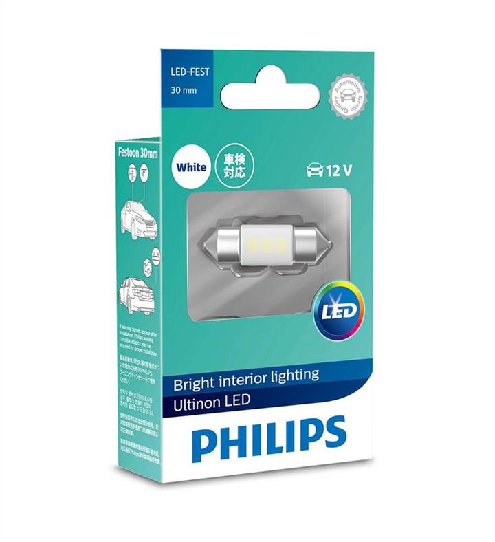 Лампа светодиодная Philips Ultinon LED Festoon 30 12V SV8,5 (11860ULWX1) Philips 11860ULWX1 (PHILIPS: 11860ULWX1)