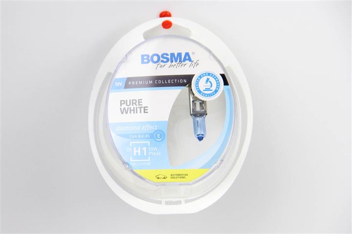 Лампа галогенная BOSMA PURE WHITE H1 12V 55W (2 шт.) (8900) BOSMA 8900 (BOSMA: 8900)