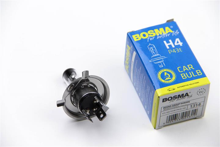 Лампа галогенная H4 12V 60/55W (1314) BOSMA 1314 (BOSMA: 1314)