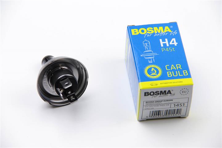 Лампа галогенная BOSMA SPECIAL H4 12V 60/55W (1451) BOSMA 1451 (BOSMA: 1451)