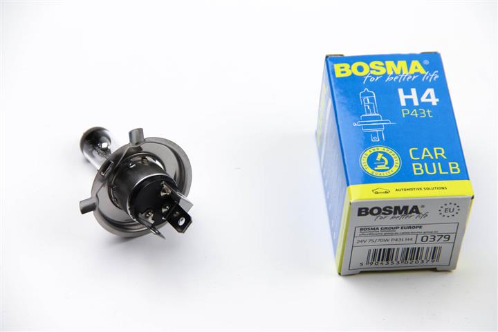 Лампа галогенная H4 24V 75/70W (0379) BOSMA 0379 (BOSMA: 0379)