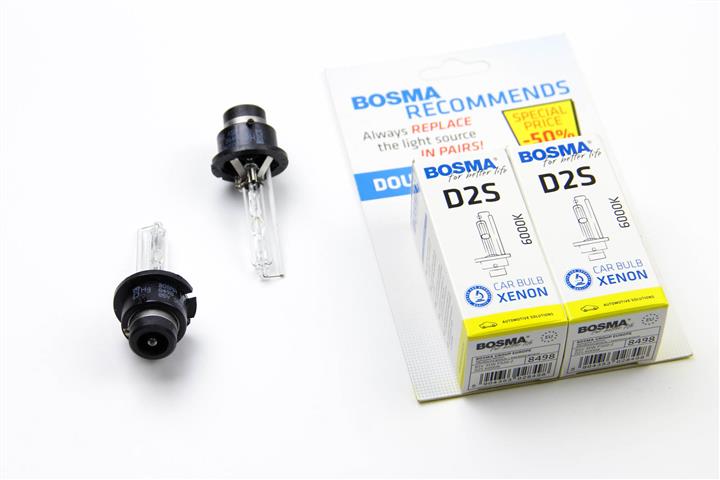 Лампа ксеноновая BOSMA D2S 85V 35W 6000K (2 шт.) (8498D) BOSMA 8498D (BOSMA: 8498D)