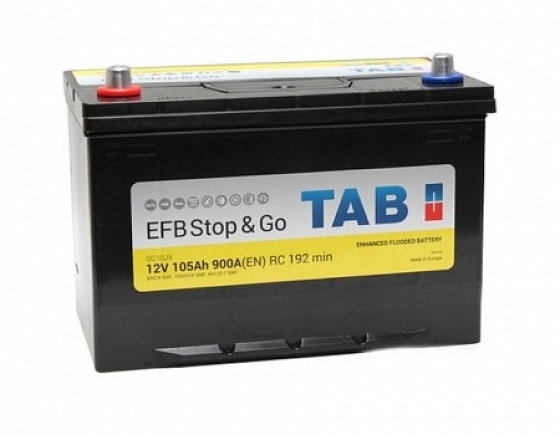 Аккумулятор TAB Magic STOP & GO EFB (105 A/h), 900А R+ (TAB: 212005)