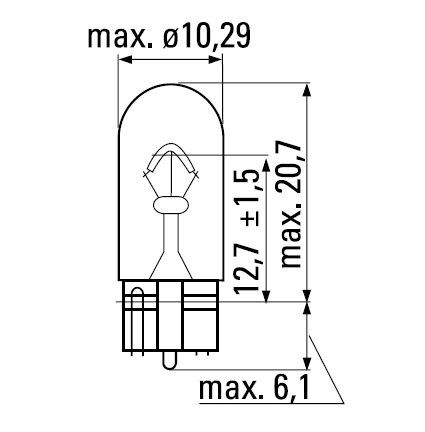 Лампа накаливания W5W 12V 5W (13505773) General Motors 13505773 (GENERAL MOTORS: 13505773)