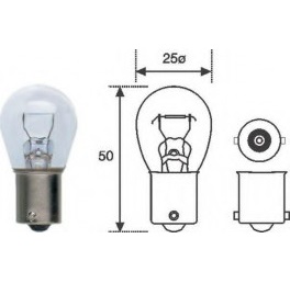 Лампа накаливания P21W 12V 21W (P21W12) Magneti marelli P21W 12 (MAGNETI MARELLI: P21W 12)