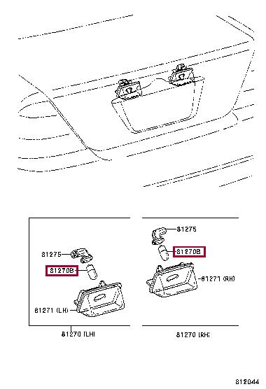 Лампа накаливания (9008081110) Toyota 90080-81110 (TOYOTA: 90080-81110)