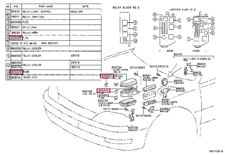 Fuse, fuse block (9008082019) Toyota 90080-82019 (TOYOTA: 90080-82019)