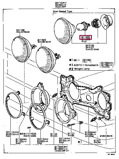 Лампа галогенная H1 12V 55W (90981WD005) Toyota 90981-WD005 (TOYOTA: 90981-WD005)