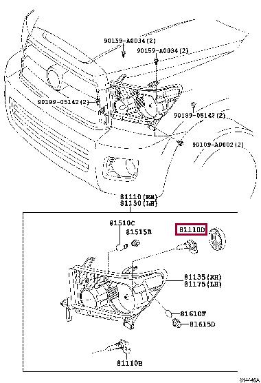 Лампа накаливания (90981AD001) Toyota 90981-AD001 (TOYOTA: 90981-AD001)