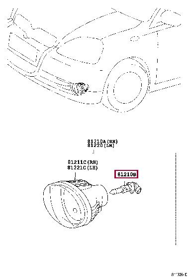 Лампа галогенная HB4 12V 51W (9098113054) Toyota 90981-13054 (TOYOTA: 90981-13054)