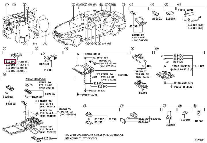 Лампочка подсветки, rh (8108050040) Toyota 81080-50040 (TOYOTA: 81080-50040)