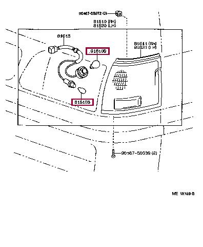 Лампа галогенная (9098113036) Toyota 90981-13036 (TOYOTA: 90981-13036)