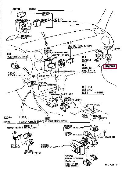 Предохранитель (9098210001) Toyota 90982-10001 (TOYOTA: 90982-10001)