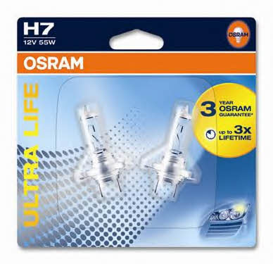 Лампа галогенная Osram Ultra Life H7 12V 55W (2 шт.) (64210ULT02B) Osram 64210ULT-02B (OSRAM: 64210ULT-02B)