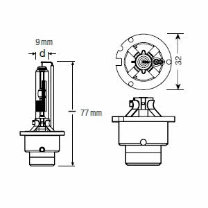 Лампа ксеноновая Osram D2R 85V 35W (66250CB) Osram 66250CB (OSRAM: 66250CB)