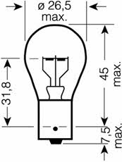 Лампа накаливания P21W 24V 21W (9511) Osram 9511 (OSRAM: 9511)